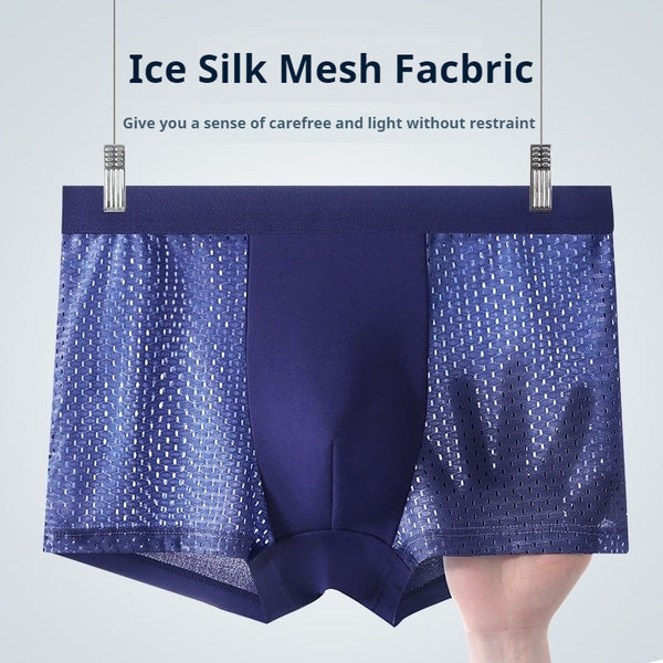 Cool Knitted Fabric Mesh Shorts Adult Men'S Boxers Knitted Fabric Boxers Men's Comfortable Boxer Underwear