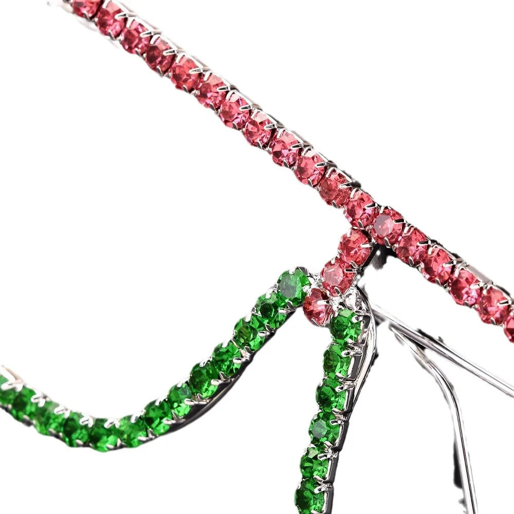 Hot tassel glasses frame no lens rhinestone glasses frame personality accessories female