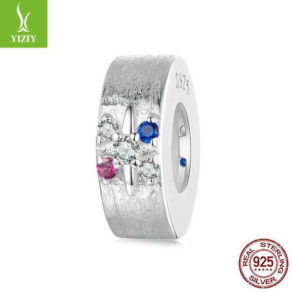 Yinziyun Original Starry Silicone Positioning DIY Bracelet with Separated Beads, niche s925 Silver Brushing Effect Bracelet Beads