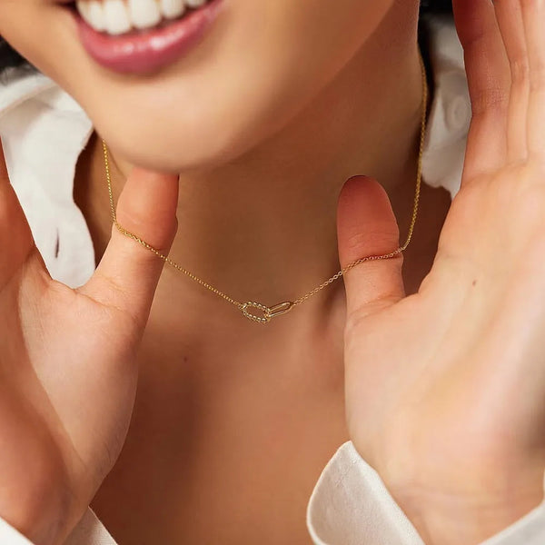 Interlocked Titanium Steel Necklace