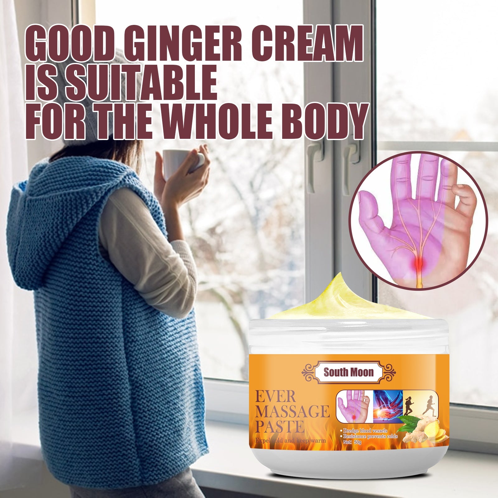 Tendon Sheath Cream, Wrist And Thumb Tendon Joint Care Fever Massage Cream To Relax The Muscles To Remove Dampness And Cold