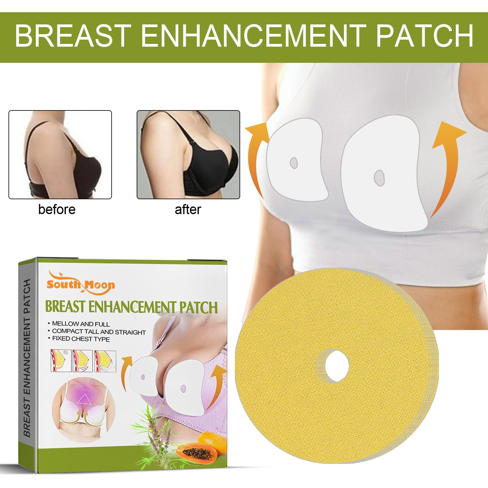 Breast Enhancement Patch, Chest Firming Anti-sagging Gather Breathable Plump Breasts Patch