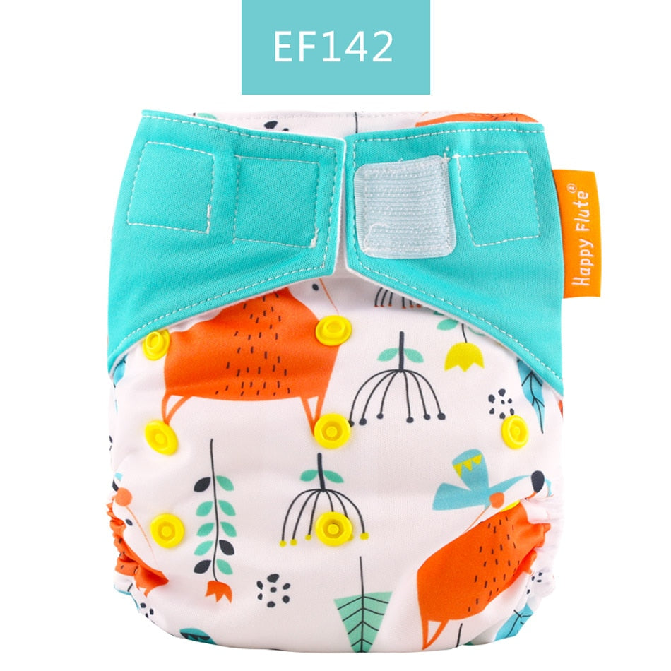 Happy Flute 1 pcs heavy wetter night AIO AI2 baby cloth diaper nappy one size fit all