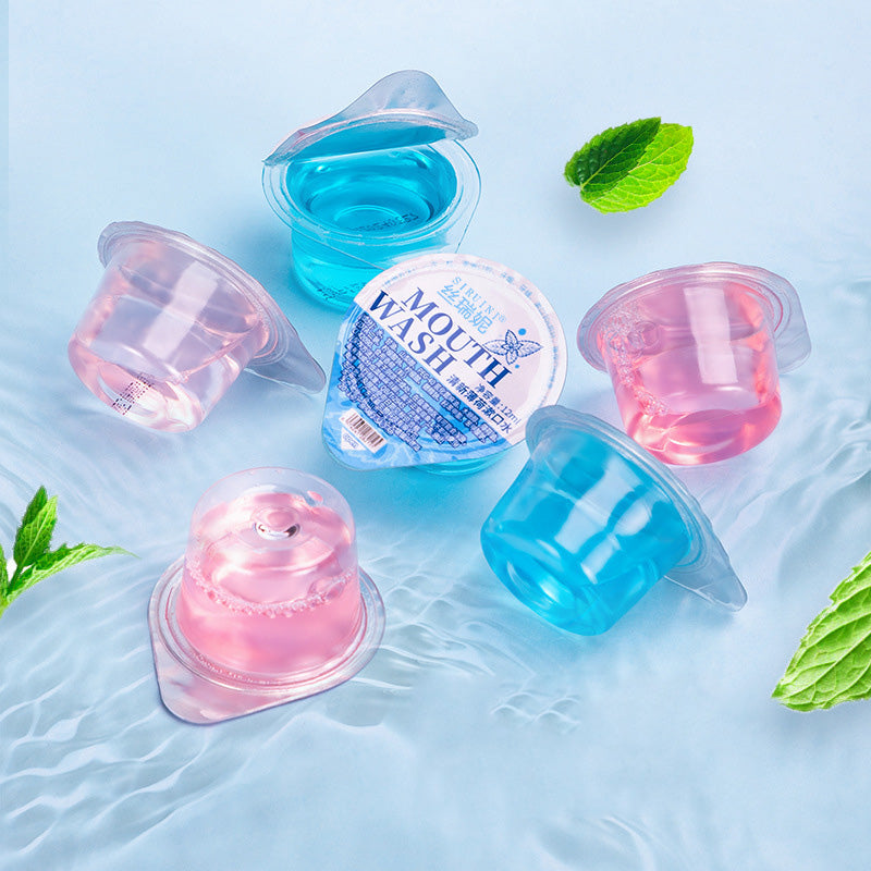 Portable Oral Care Solution in Jelly Cups - Disposable Independent Packaging for Travel and Accommodation