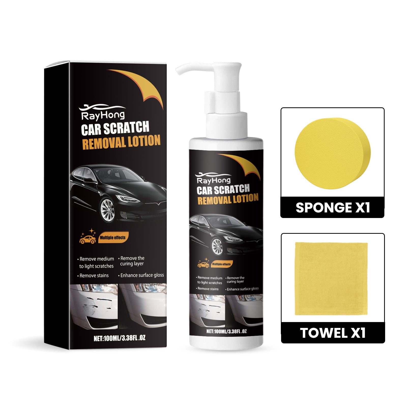 Car Scratch Removal Lotion, Automotive Paint Polishing Maintenance Refurbishment Cleaning And Brightening Repair Fluid