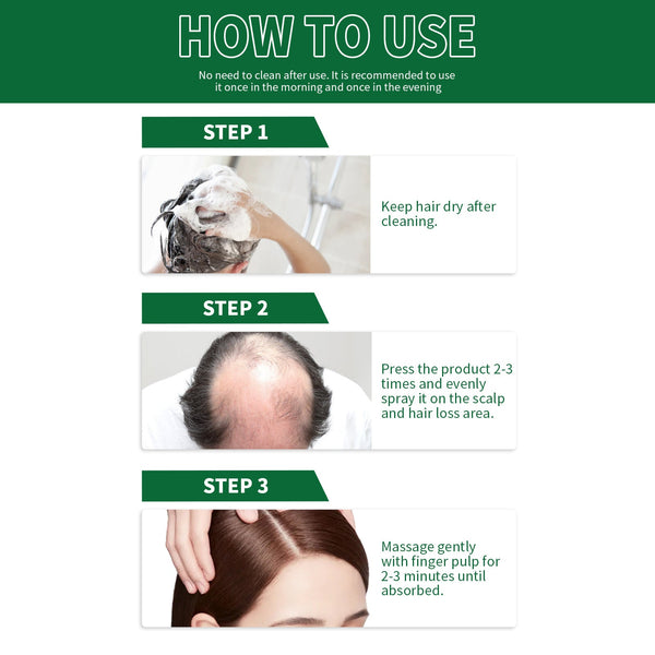 Hair Growth Spray, Thickening Preventing Loss And Repairing Hair Follicle Damage Dry And Frizzy Hair Spray