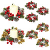 Christmas wreath desktop home decoration simulation pine cone ornament Christmas flower candle holder