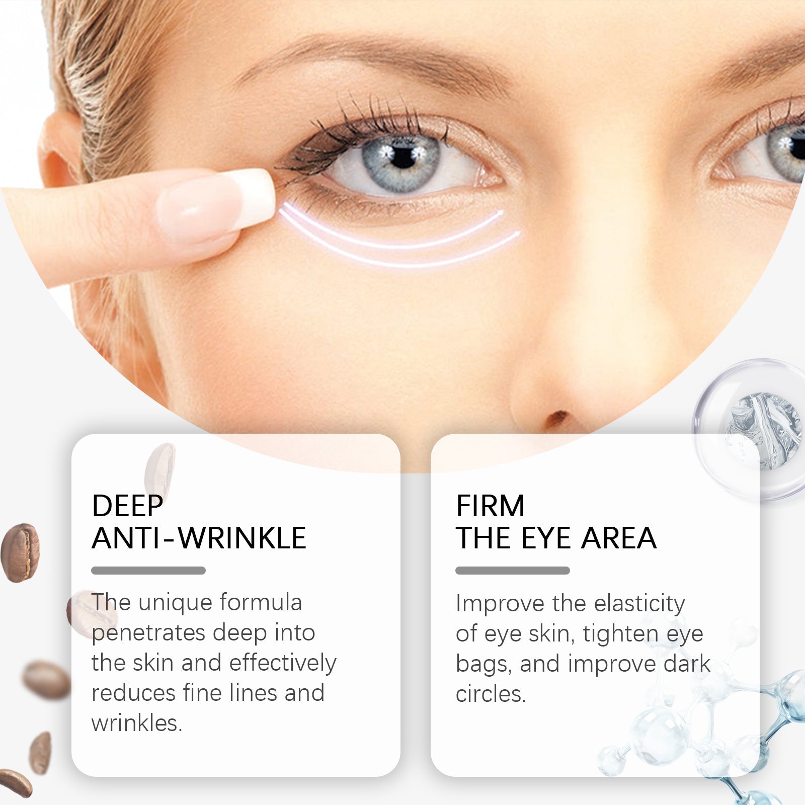 Firming Eye Cream Moisturizes And Tightens The Skin Around The Eyes And Lightens Fine Lines