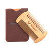 Pear Wood Double-Sided Beard Comb BlueZoo Beard Portable Comb Care And Care Antistatic