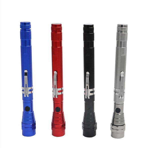Outdoor Camping Tactical Flash Light Torch Spotlight 3x LED Telescopic Flexible Magnetic LED