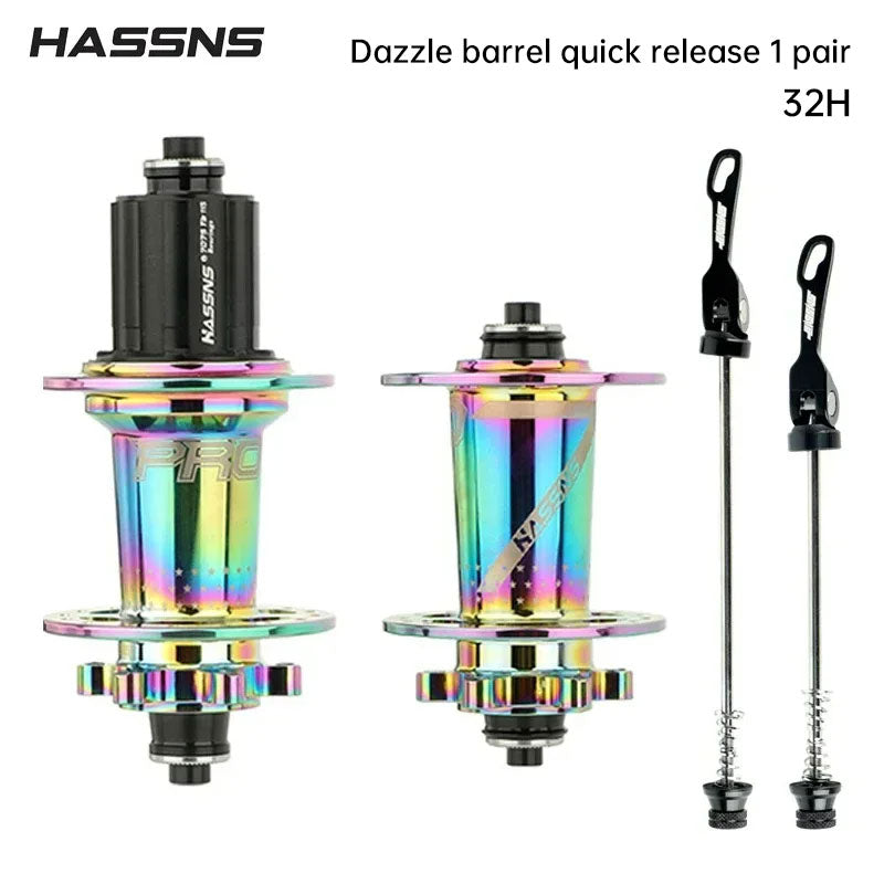 HASSNS PRO7 MTB Hub 32 Holes Bearing Bike Freehub Rear Hub Quick Release 32H Four Palin 7 8 9 10 11 12 Speed 6 Pawl Hubs