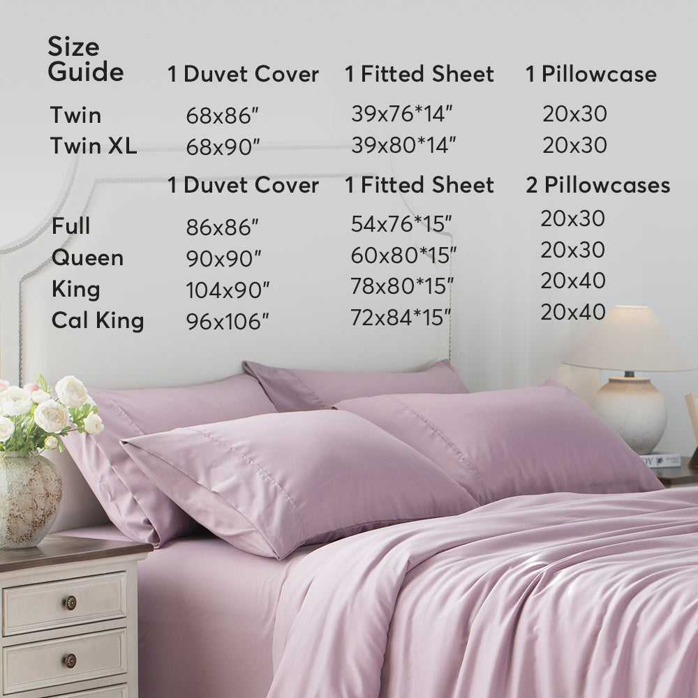 Kasentex Duvet Cover Bedding Set with Duvet Cover, Pillowcase, Fitted Sheet, Hypoallergenic and Breathable, Room Decor, Graduation Gifts