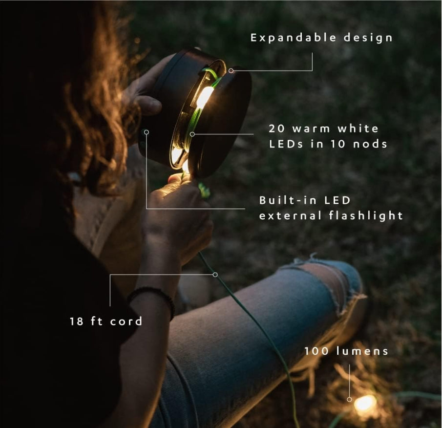 Hakol Luci Solar String Lights + Phone Charger