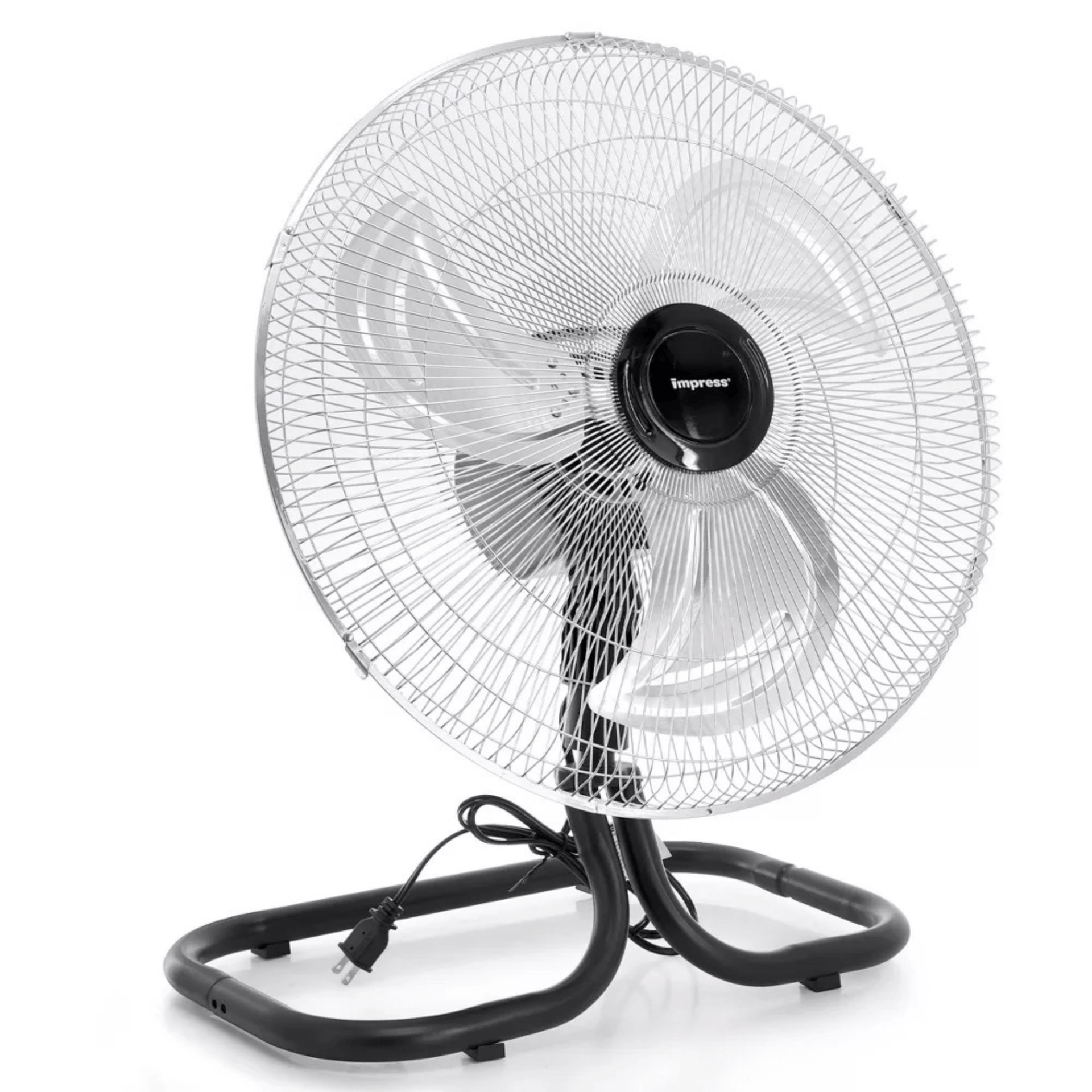 Impress 18-Inch 2-in-1 Chrome Hi-Speed Industrial Oscillating Fan