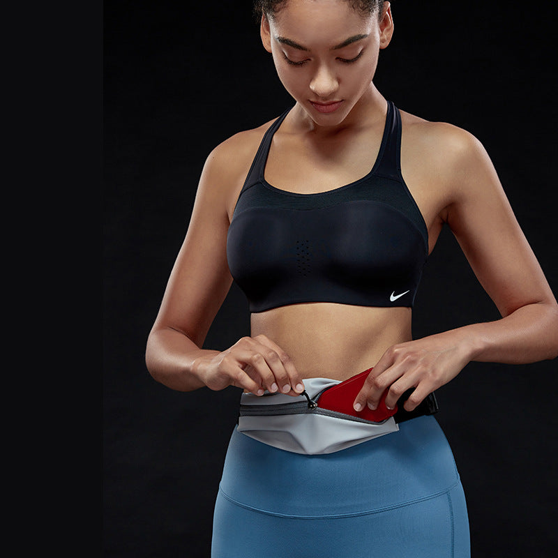 Sports waist packaging, mobile phone, men's and women's outdoor running waist bag, elastic and close fitting storage, waterproof and fashionable, not shaking