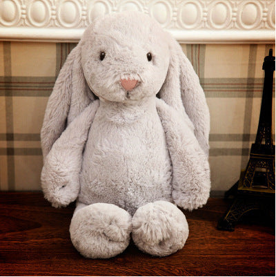 Embroidered Bunny Doll Plush Toy Long Eared Bunny Baby Sleeping with Big Eared Bunny Doll