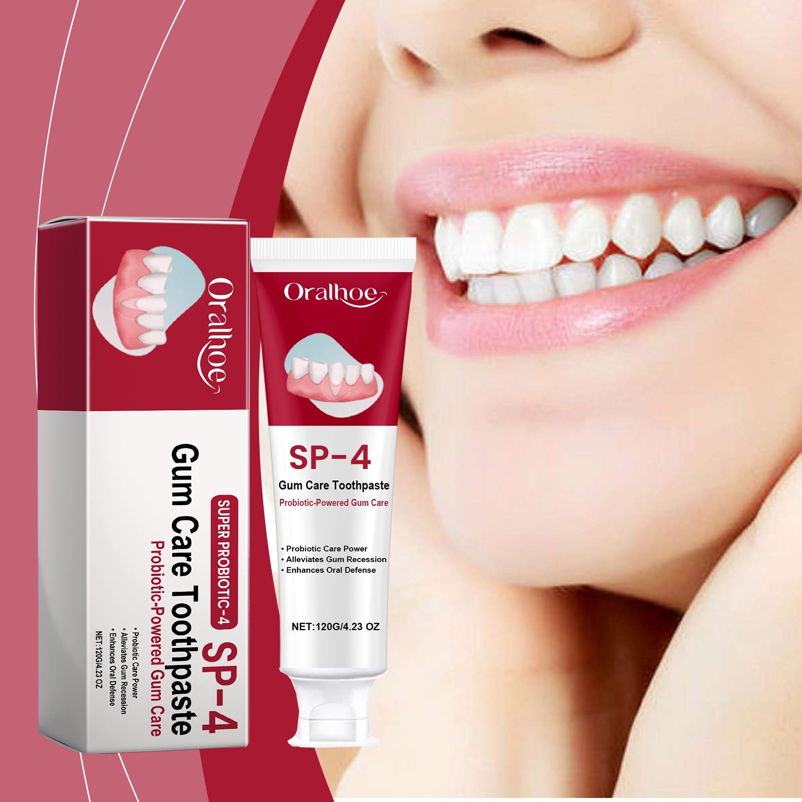Gum Care Toothpaste Gently Brightening Teeth, Cleaning Yellow Stains And Improving Tooth Enamel