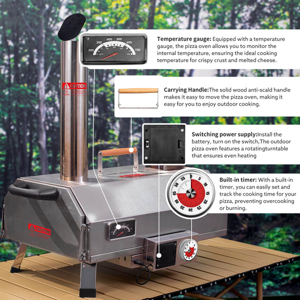 Stainless Steel Pizza Oven Outdoor 12