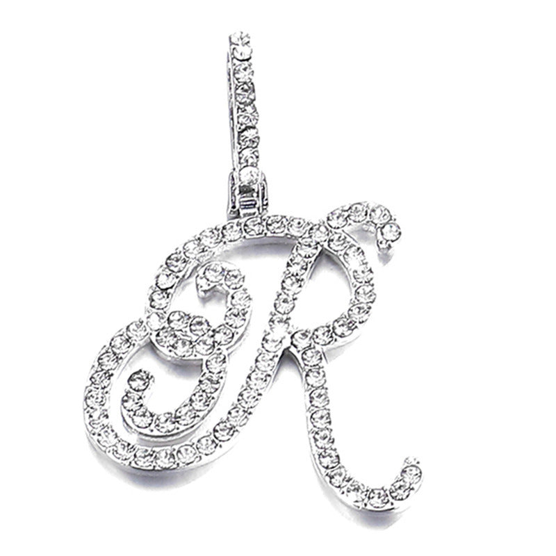 Hip hop accessories grass letter pendant melon seed buckle Cuban chain accessory