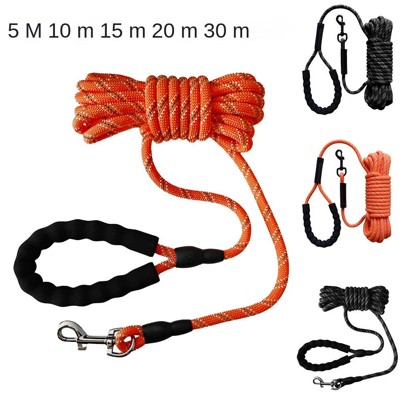 Extended Traction Rope 10m 20m 30m Recall Training Camping Backyard Dog Walking Rope Reflective Tracking Dog Leash