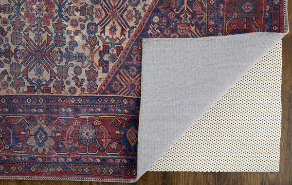 10' X 14' Ivory and Blue Floral Power Loom Area Rug