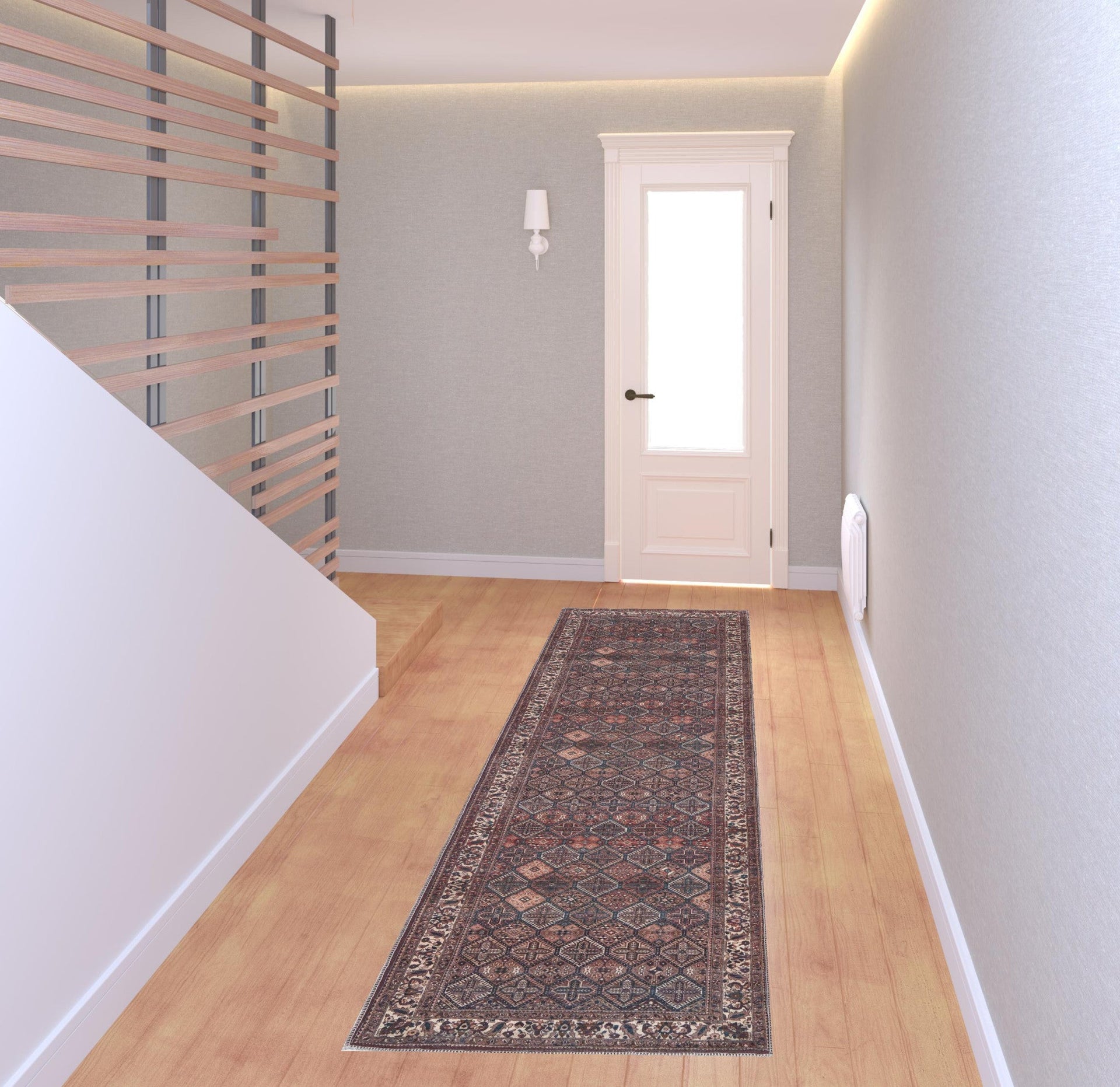 10' X 14' Ivory and Blue Floral Power Loom Area Rug