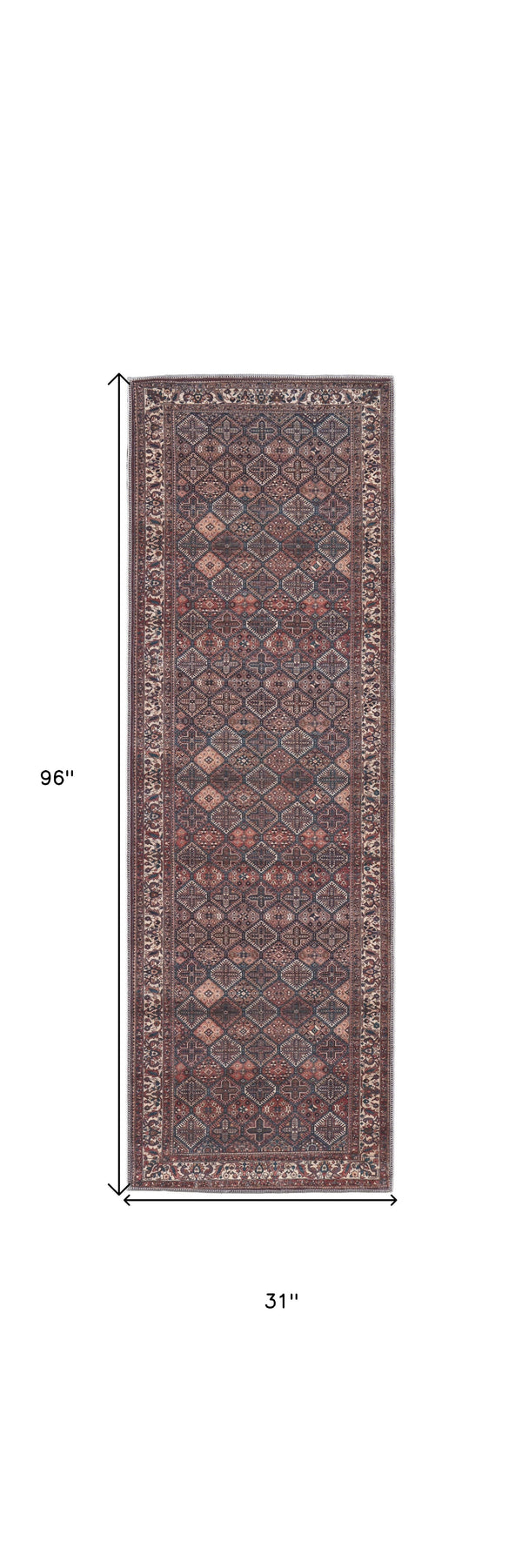 10' X 14' Ivory and Blue Floral Power Loom Area Rug