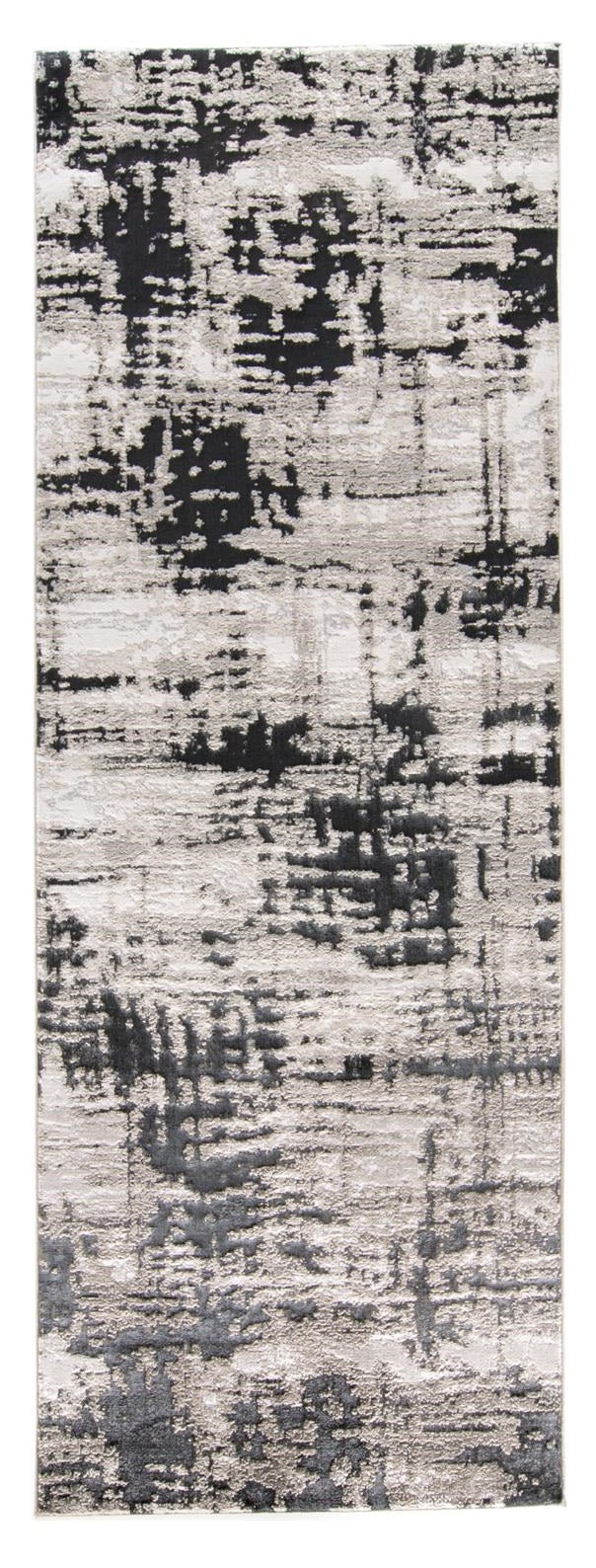 2' X 3' Black White And Gray Stain Resistant Area Rug