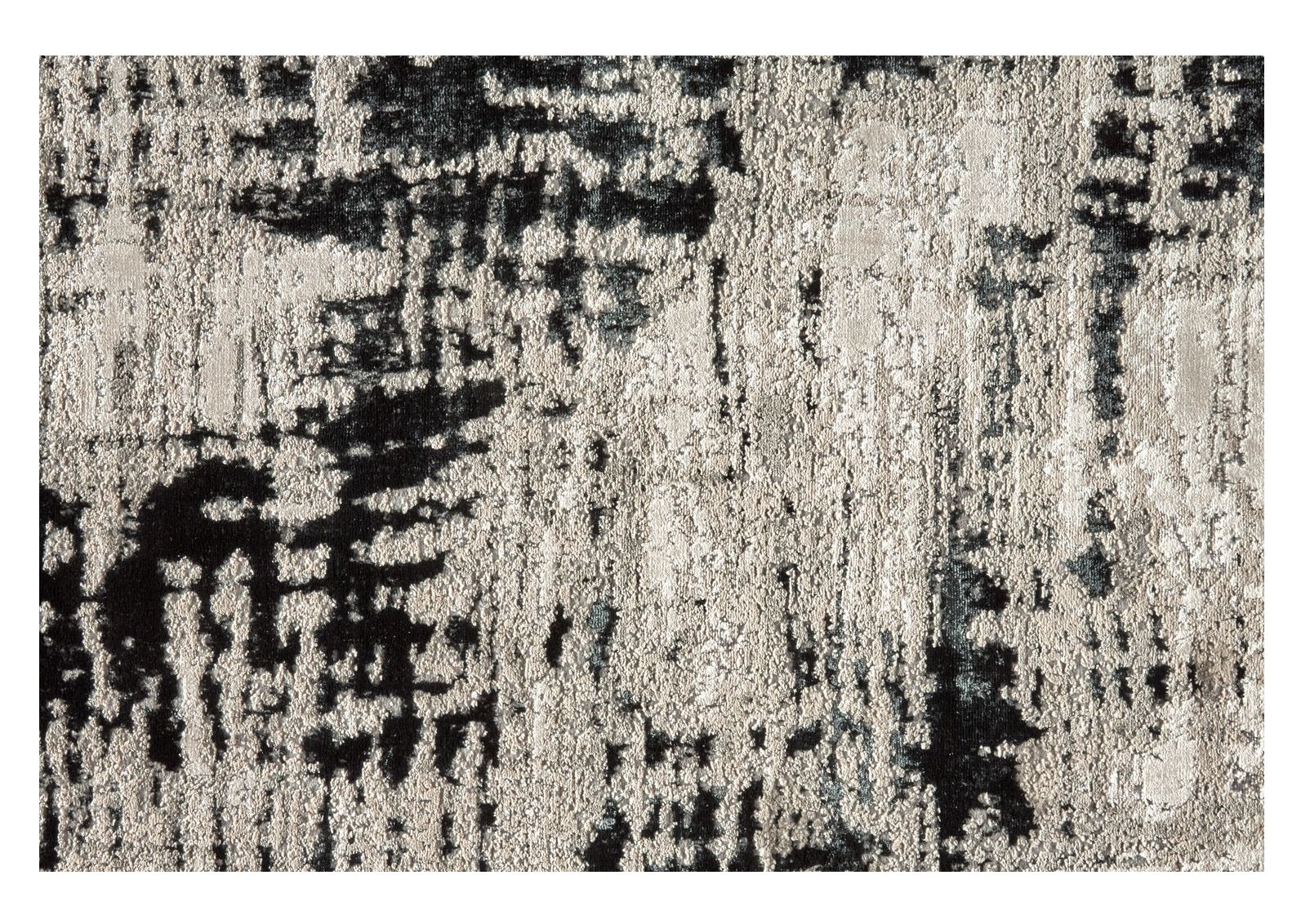 2' X 3' Black White And Gray Stain Resistant Area Rug