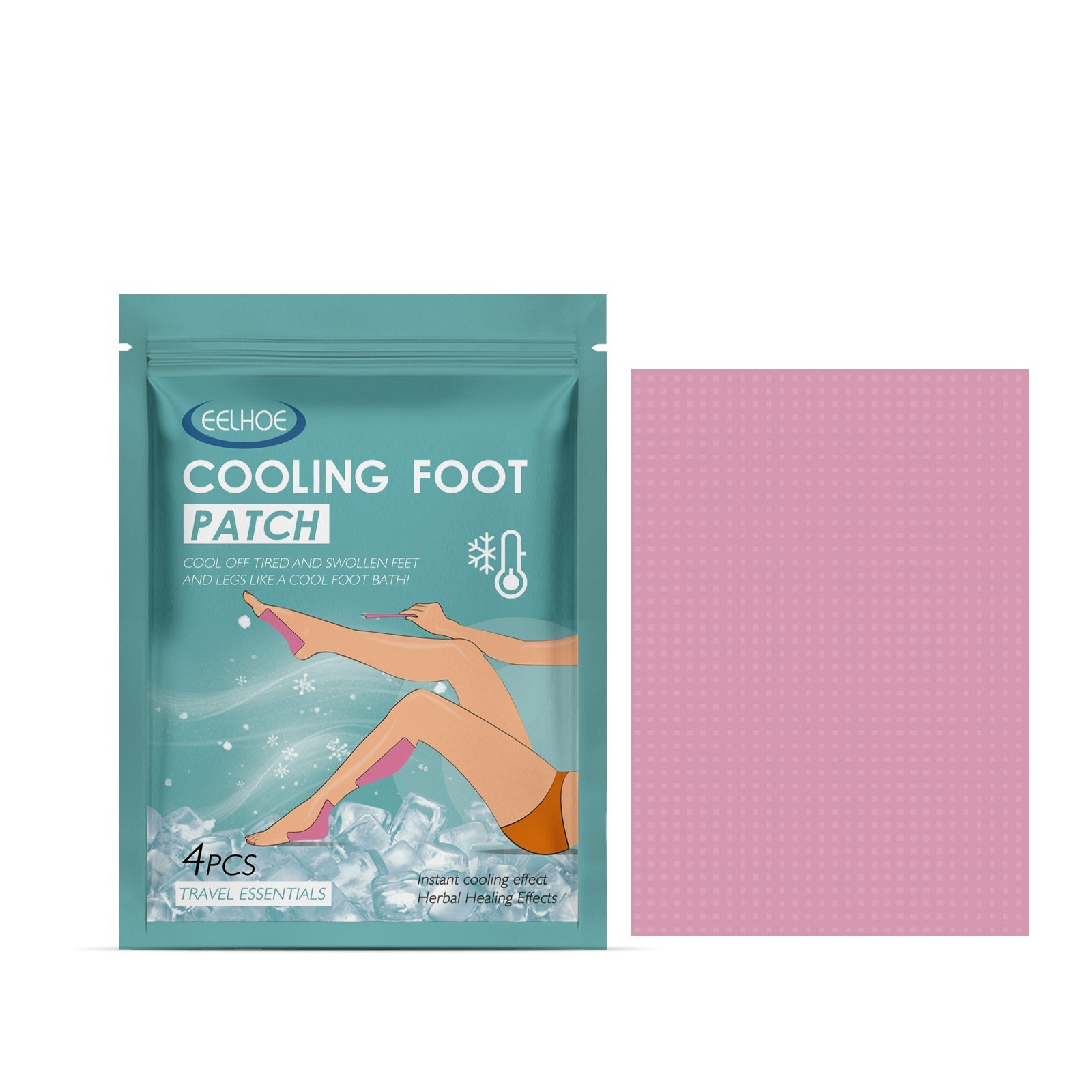 Cooling Foot Patch, Body Cooling External Physical Quick Cooling Patch Cool Refreshing Treatment Cold Compress