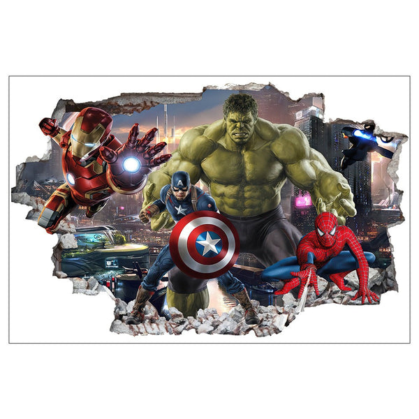 Marvel League of Legends Captain America Iron Man Batman Hulk Boy Bedroom and Living Room Decoration