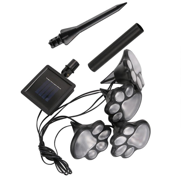 Outdoor 4 LED Solar Animal Paw Light Portable Solar Lamp Light