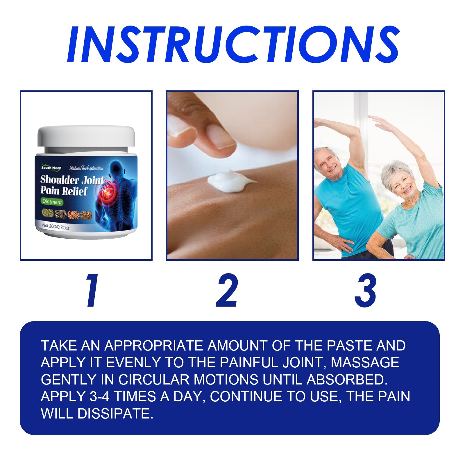 Shoulder Joint Pain Cream, Relieve Foot Achilles Tendon Lumbar Knee Pain Care Cream