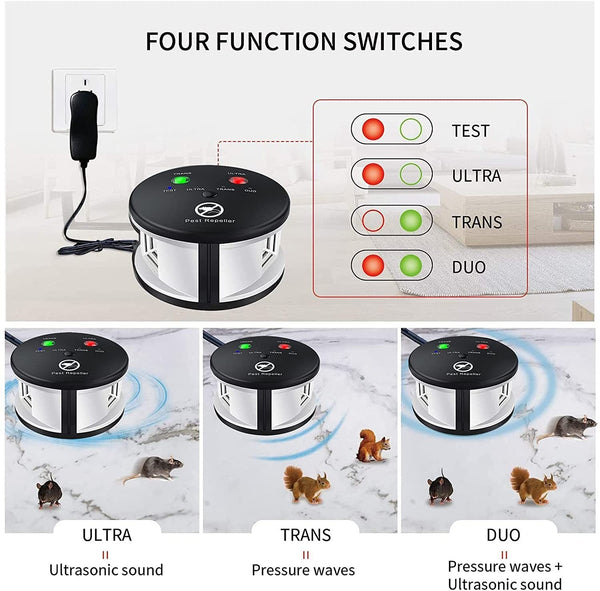 Ultrasonic Mice Mouse Repeller Ultrasonic Electronic Pest Control Rodent Rat Mouse Repeller Rodent Control Household Pest Garden