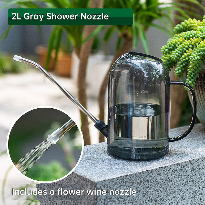New 1.5L garden watering can, large-capacity detachable watering device, stainless steel long-spout home garden supplies