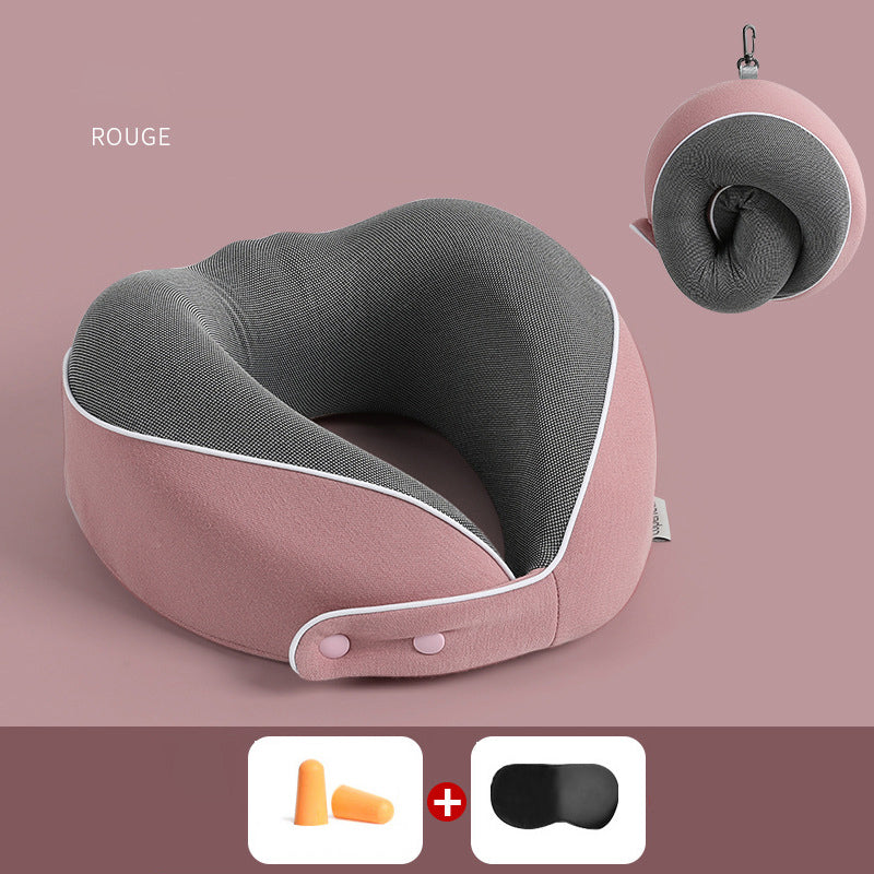 U Shaped Pillow Memory Cotton Can Store Travel Pillows, Nap Pillows, Neck Protection Pillows, Portable Neck Pillows