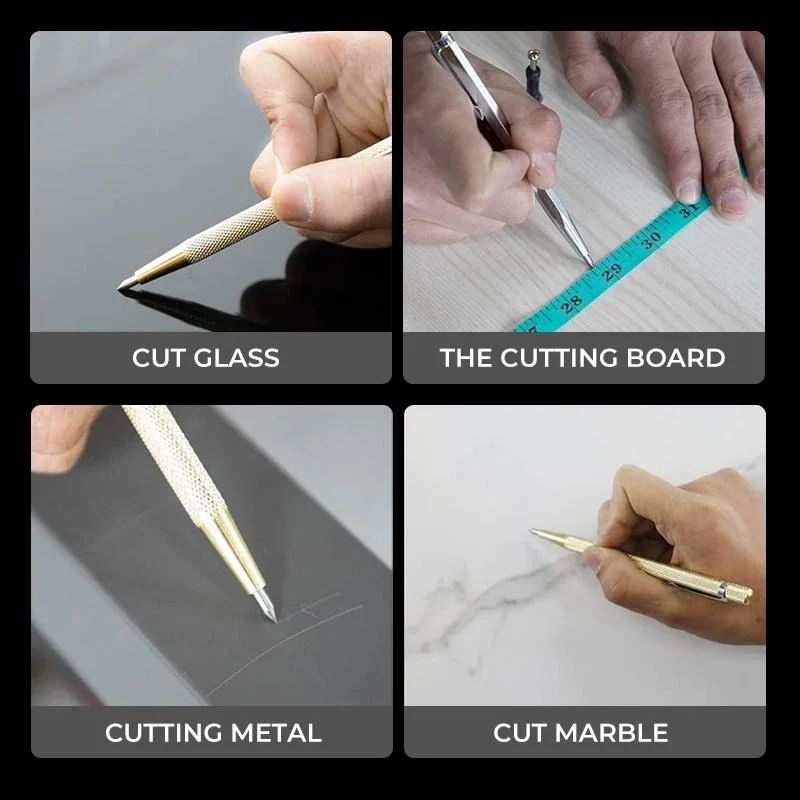 Tile Scribing Pen Glass Metal Plate Tin Lettering Tungsten Steel Scribing Needle Engraving Diamond Pen