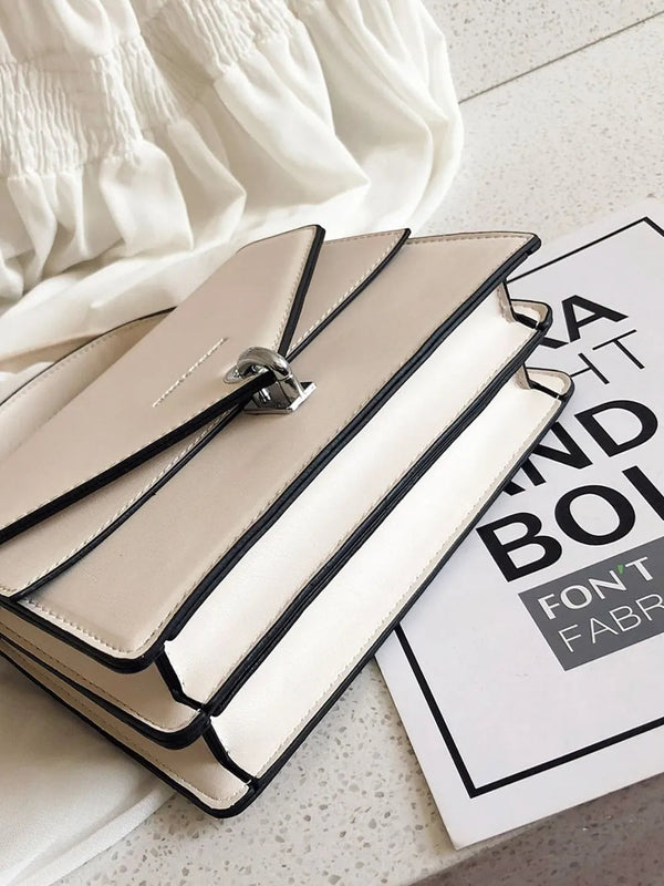 Chain PU Leather Detachable Shoulder Strap Handbag