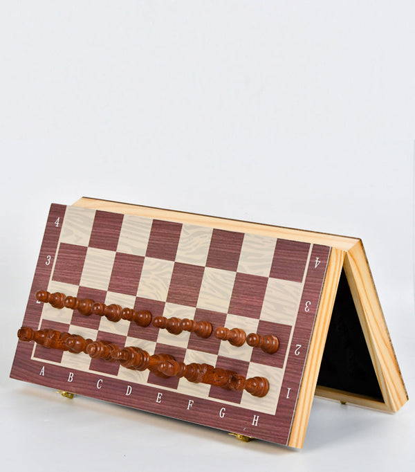 Wooden magnetic chess international checker solid wood chess pieces send the original queen two-in-one combination