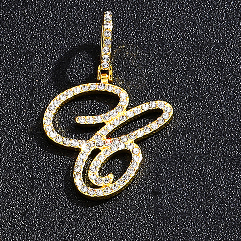 Hip hop accessories grass letter pendant melon seed buckle Cuban chain accessory