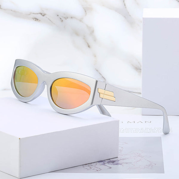 Personality Punk Style Small Box Sunglasses for Men Popular Sports Cycling Sunglasses for Women