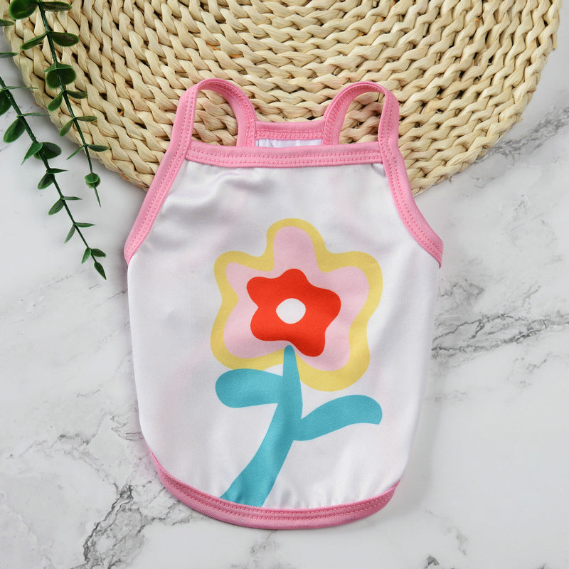 Pet supplies pet clothes cute fruit camisoles tank tops breathable pet sunscreen mosquito and insect repellent products