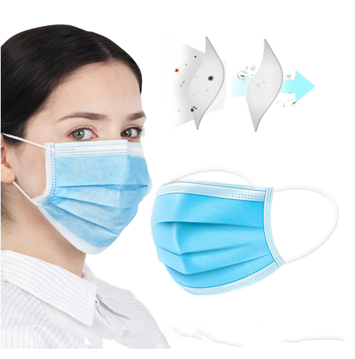 1pc Face Masks Disposable 3 Layers Dustproof Mask Facial Protective Cover Masks Set Anti-Dust Surgical Medical Salon Earloop