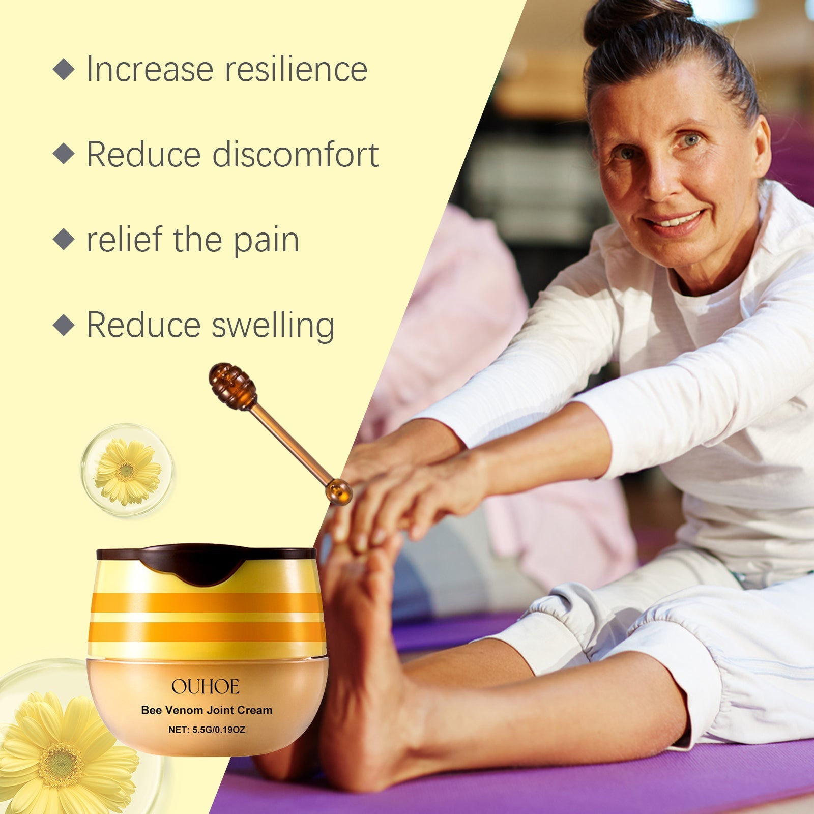Ouhoe Bee Venom Bone And Joint Cream Repair Sore Joints Muscle Swelling Muscle Massage Gentle Joint Care