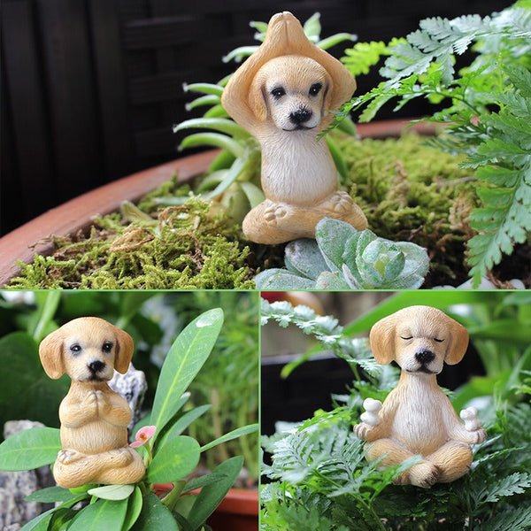 Mini Puppy Plugin Garden Bonsai Ornament Decoration Micro Landscape Resin