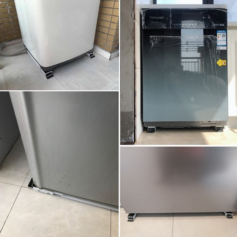 Universal Refrigerator Drum Washing Machine Base Rubber Wheel Non-Slip Base Low All-Metal Anti-Rust Bracket