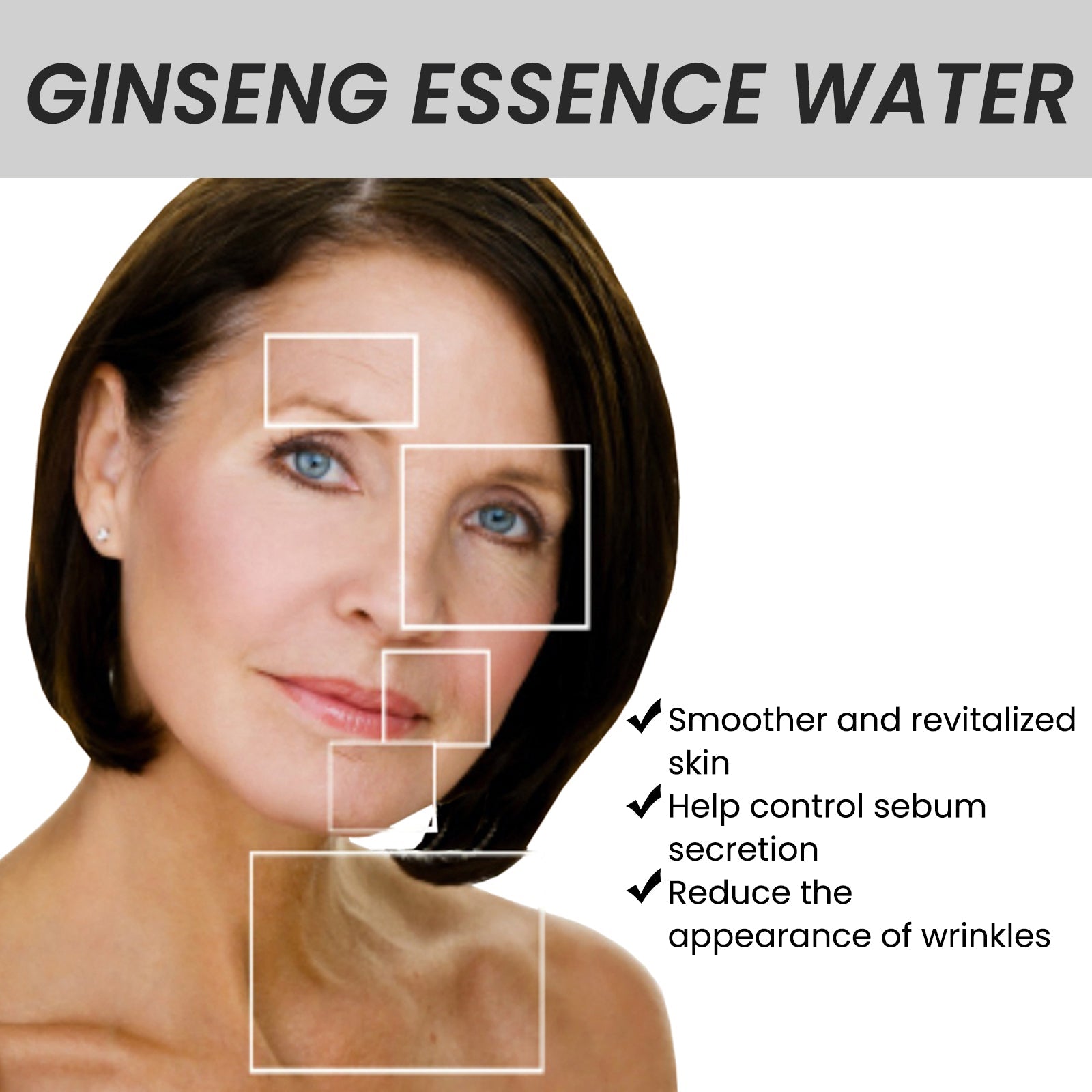 Ginseng Essence Water: Brightens The Complexion, Moisturizes And Repairs Dull Skin, Lightens Fine Lines, And Anti-Wrinkle Serum