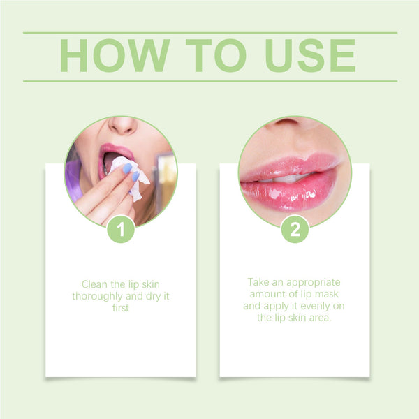 Green Apple Lip Mask, Moisturizing And Moisturizing Lips, Reducing Lip Lines, Preventing Dry Cracks, Removing Dead Skin And Moisturizing Care Lip Mask