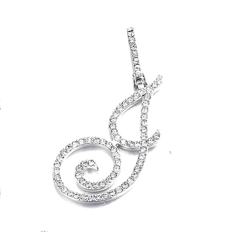 Hip hop accessories grass letter pendant melon seed buckle Cuban chain accessory