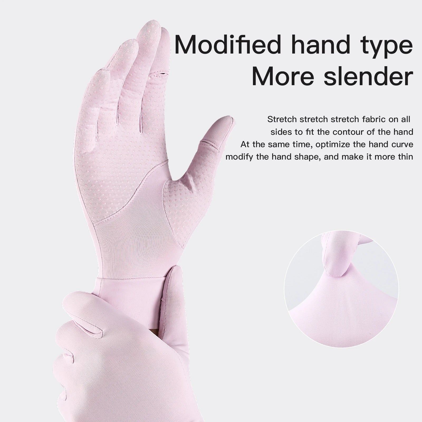 Cycling UV resistant thin breathable silicone anti slip touch screen sunscreen ice silk gloves
